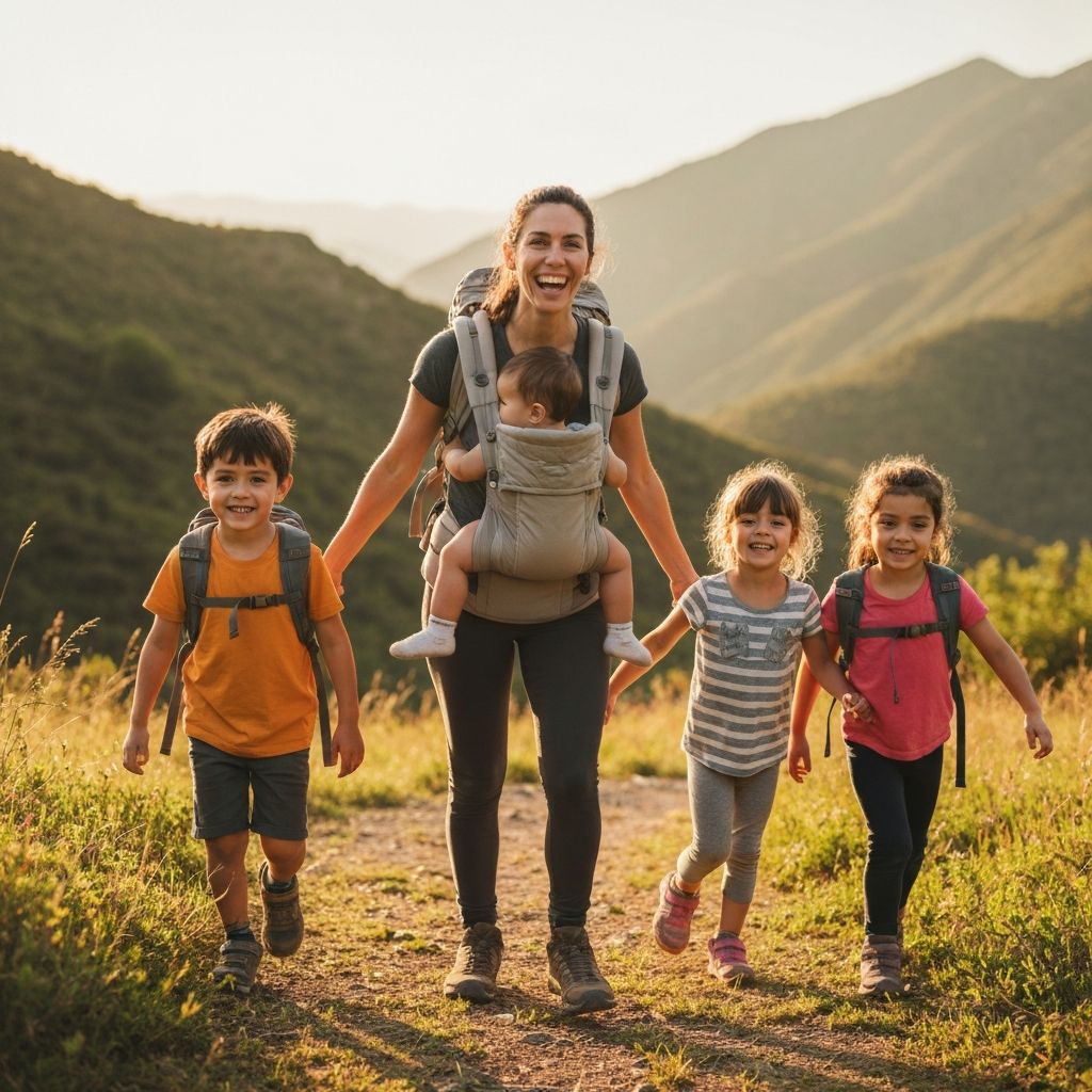 Familia disfrutando de un hike